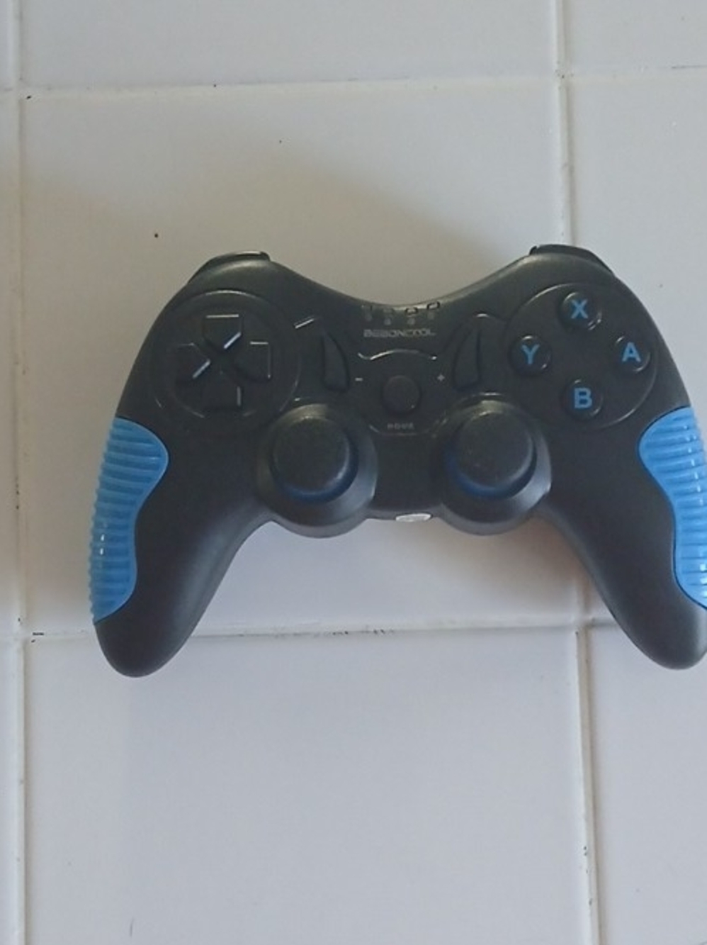 Wireless Black and Blue Game Controller - Unknown Brand